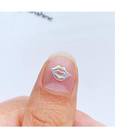 100 PCS 3D Lips Charms Kawaii Nail Rhinestones - Valentine's Day Nail Art Decoration - Buy Online on SooperMarket.com