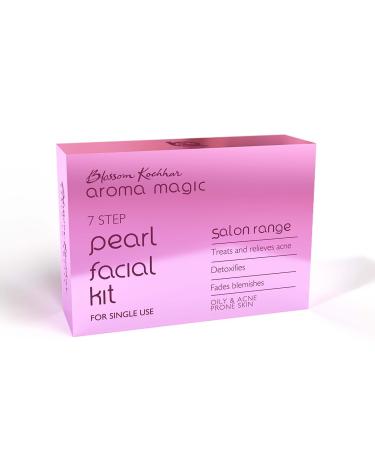 Aroma Magic Pearl Facial Kit - 7 Steps Skincare Set for Oily & Acne Prone Skin | Deep Cleansing Reduces Spots & Smoothens Skin | Single Use - Buy Online on SooperMarket.com