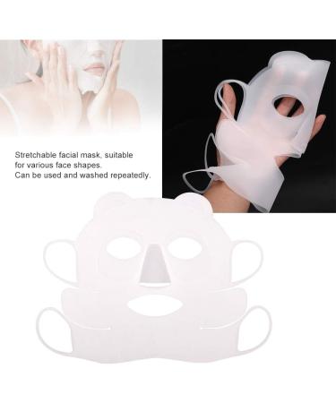 Facial Mask Cover Reusable Silicone Facial Mask Cover Panda Ear-Hook Sheet Mask Cover Prevent Serum Evaporation Beauty Tool Face Wrap for Any Skin Type - Buy Online on SooperMarket.com