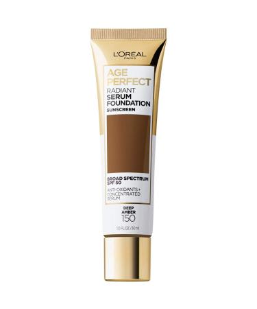 L'Or al Paris Age Perfect Radiant Serum Foundation with SPF 50 Deep Amber 1 Ounce