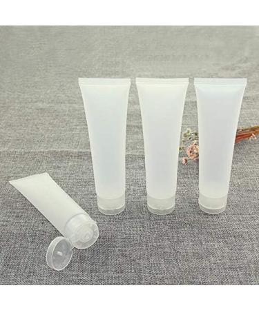 Buy 100ml Transparent Refillable Plastic Cosmetics Bottles - Portable Hinged Lid Travel Containers for Makeup Shampoo & Facial Cleansing - Buy Online on SooperMarket.com