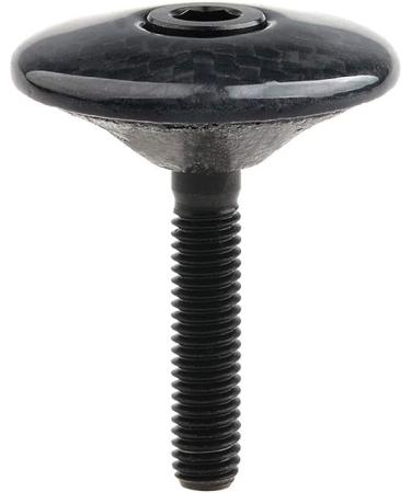 Wanyifa 1 1/8 3K Carbon Fiber Cycling Headset Stem Top Cap - Glossy with Black Finish | Includes M6x35mm Titanium Bolt - Buy Online on SooperMarket.com
