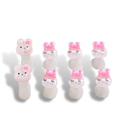 ME BY M 8pcs Bunny Silicone Toe Separators for Pedicures Nail Polish Foot Toe Spacers Nail Art
