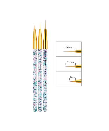 Lwtose 2pc Ombre Nail Brush Set - Nail Art Painting Pen for UV Gel Polish & Rhinestone Creations - Golden Color Gradient - Buy Online on SooperMarket.com