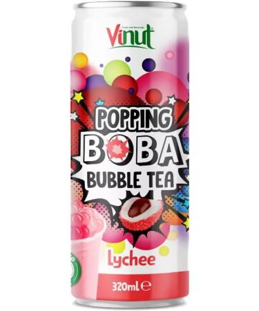 Vinut Popping Bubble Tea 320ml Variety Pack - Natural Fruit Flavours Antioxidant-Rich Ready to Drink - Strawberry Peach Mango Lychee 4 Mixed Packs - Buy Online on SooperMarket.com