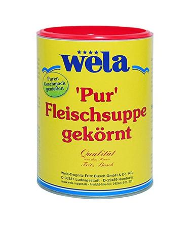 Wela meat soup granulated 'Pure' 1kg delicately pronounced bouillon taste. Ideal as a digestible broth or soup drink