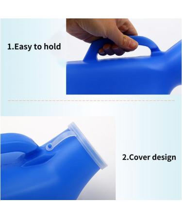 Portable Male Urinal Potty Pee Collector Storage for Hospital Travel Camping Tight with 2000ml Lid S8G5 Seal Leakproof - Buy Online on SooperMarket.com