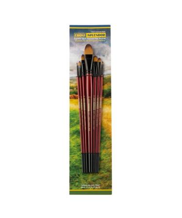 Ebony Splendor Brush Long Handle Filbert Set Set Filbert