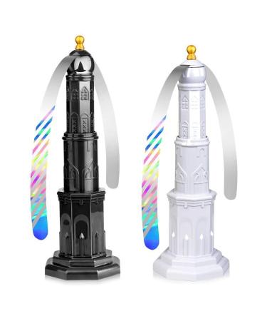 Flywedler 2 pieces of fly-repellent fan automatic fly protection fan foldable hangable flywedler with hook mosquito protection fan soft stop flying mosquitoes and wasps