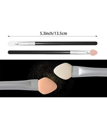 Buy Two-Color Rubber Cotton Eye Makeup Brushes - 10 PCS Sponge Applicator & Oval Tipped Eyeliner Brush for Flawless Eyeshadow | International Shipping Available - Buy Online on SooperMarket.com