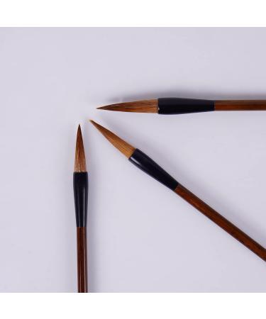 Hbasyp Chinese Traditional Calligraphy Brush Set - Wolf Hair/Sumi Drawing/Painting Set - Small Brown Box - Buy Online on SooperMarket.com