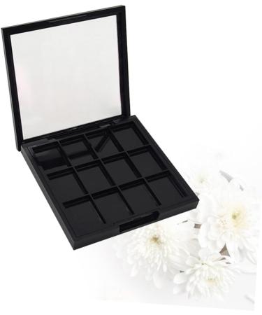 WOONEKY 4 Pcs 12 Empty Eyeshadow Dish Makeup Pallets for Women Travel Eyeshadow Highlight Empty Makeup Black - Buy Online on SooperMarket.com