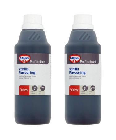 2 x 500ml Vanilla Essence Baking Flavour Concentrate Cakes Biscuits