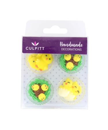 Culpitt - Sugar Pipings - Culpitt - Easter Chicks Sugar Cake Decorations - 10 Pack