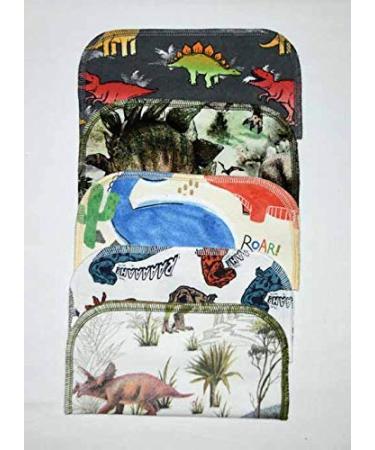 8x8 Inch Dinosaur Printed Flannel Little Wipes - Soft 1 Ply Fabric - Buy Online on SooperMarket.com