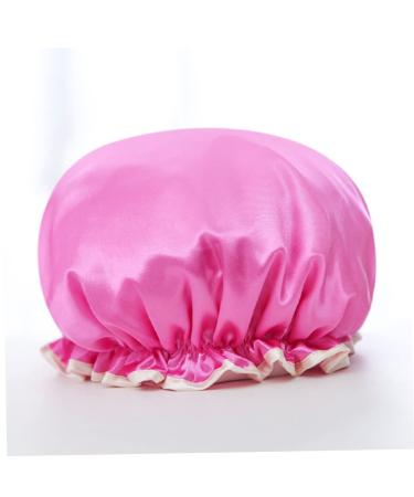 FRCOLOR Hair Bonnet 3pcs Women's Shower Cap Set | Double Layer Bath Visor for Curly Hair | Waterproof & Elastic Bathing Caps - Buy Online on SooperMarket.com