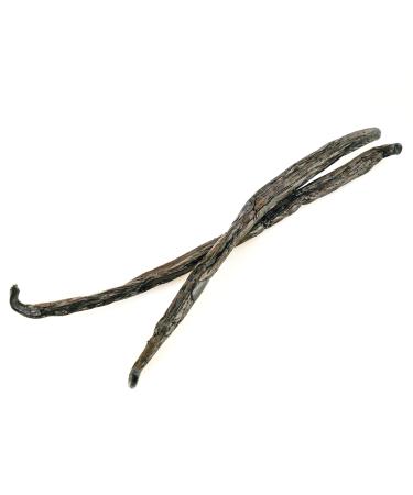 ORGANIC - Vanilla Bourbon from Madagascar - 2 pods 15-18 cm - Grade 1 "Gourmet Black" and AB Certified - Aroma Labs (French Brand) 2 Bacche
