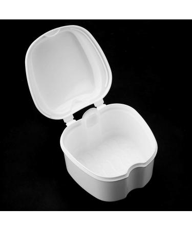 Denture Case - Portable Storage Box for False Teeth (White) | Secure & Lightweight - Ideal for Travel - Buy Online on SooperMarket.com