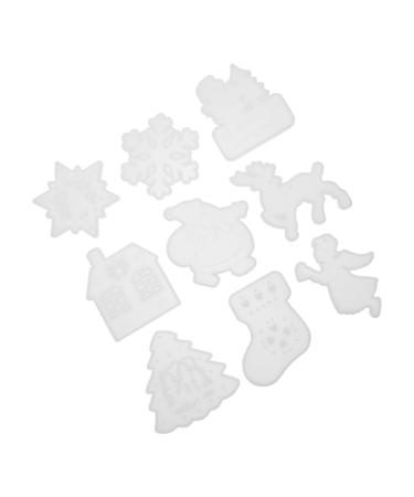 STOBOK 9pcs Christmas Silicone Molds Resin Epoxy Resin Elk Key Holder Pendant Casting Molds Making Tools