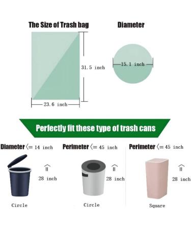 Buy 50 Organic Waste Bags 60L | Aurmoo 16 Gal Kitchen Food Waste Bags - Eco-Friendly Perfect for Kitchen Office & Living Room (60x80cm Green) - Buy Online on SooperMarket.com