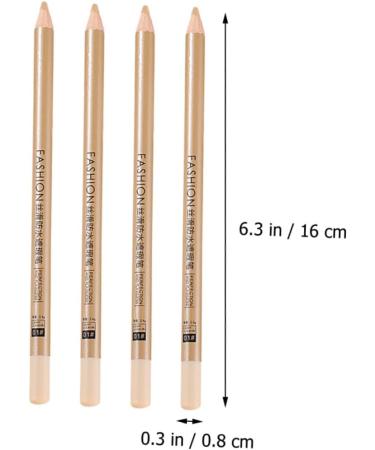 Mikinona 4pcs Concealer Pen Cover up Makeup Concealer Pot Concealer Eye Brightener Concealer Wooden White - Buy Online on SooperMarket.com