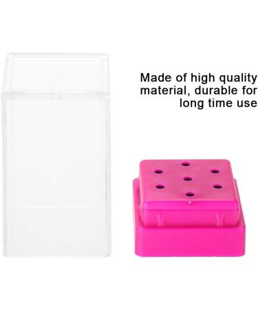 Manicure Tool Organizer Displayer Stand with 7 Slots for Nail Drill Bit Collection (Rose Red) - Buy Online on SooperMarket.com