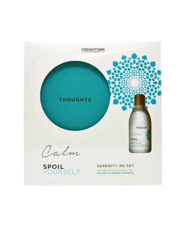 Spoil yourself Serenity Re-Set Gift (Bath Elixer & Journal)-enriched with extracts from sea salt and sea minerals.Not tested on animals.Vegan friendly.Made with natural extracts.