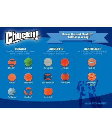 ChuckIt! The Whistler Ball Durable High Bounce Rubber Dog Ball Launcher Compatible Orange & Blue Medium 2 Pack Medium Pack of 2 - Buy Online on SooperMarket.com