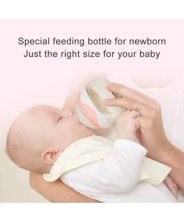 PPSU Anti Colic Newborn Baby Bottles - Wide Neck Breast-Like Nipple, Slow Flow - 2 Pack Pink (2.5 oz) - Ideal for Breastfeeding Toddlers - Buy Online on SooperMarket.com