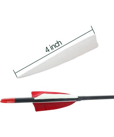 OBTOUTDOOR 60PCS 4 Inch Shield Cut Natural Arrow Feathers - Right Wing Fletchings for Bow Hunting and Target Practice - Buy Online on SooperMarket.com