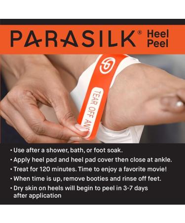 Parasilk Exfoliating Recovery Foot Heel Peel 2 Pairs - 2 Sets of Exfoliation Gel Heel Pads and 2 Sets of Heel Sock Covers. Targeted Repair for Rough Dry Skin Cracked Heels and Feet - Buy Online on SooperMarket.com