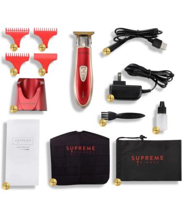 Supreme Trimmer Men's Trimmer & Foil Shaver Bundle - ST5220 T-Shaper Li + STF501 T-Fader Li in Red | Cordless Professional Clippers for Mustache, Beard, and Travel - Buy Online on SooperMarket.com