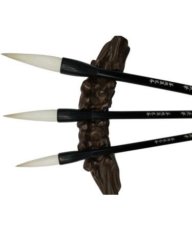Easyou Hu Chinese Brush for Running Script Calligraphy and Flower Peony Sumi Drawing - 1.15 * 5cm - Jianhao Goat Hair with Little Wolf - jjtb S - Buy Online on SooperMarket.com