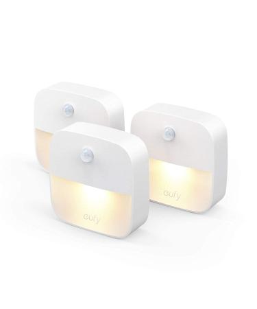 Eufy Glow 3 Pack LED Nachlicht with movement sensor warm white light car on/off cabinet lighting with adhesive for children's room bedroom orientation light energy efficient (3 pack)