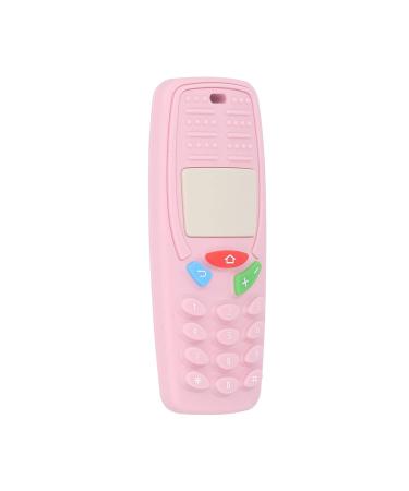 Silicone Infant Teething Toy - Mobile Phone Shaped Funny Chew Toy (Light Pink) - Buy Online on SooperMarket.com