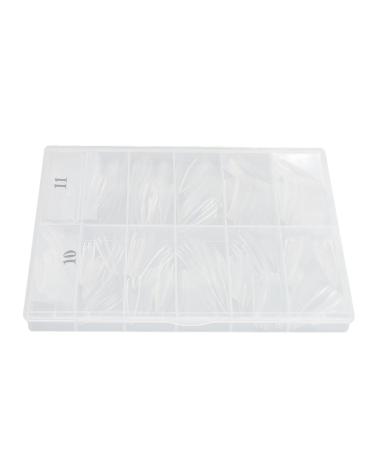 Nai Tips 360 Pieces Acrylic Nail Tips Full Cover Multiple Sizes Versatile Use for DIY Nail Art Manicure Shop (05#)