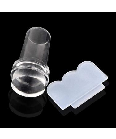Clear Silicone Jelly Stamper & Scraper Kit - Nail Art Tools for Manicure | International Shipping Available - Buy Online on SooperMarket.com