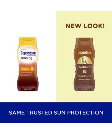 Coppertone Tanning SPF 15 - Lightweight & Moisturizing Sunscreen (8 fl oz) - Buy Online on SooperMarket.com