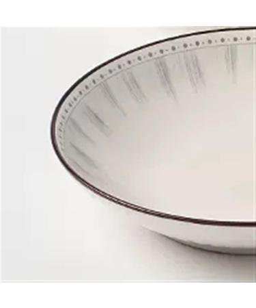 Dinnerware Dishes Plates Ceramic Plate Household Dish Dish White Circular Kitchen Restaurant Dish Simple Line Shape Deep Plate Soup Plate Vintage Dish Set of 4/6 Dinner Restaurant Family Party Plates Medium B - Buy Online on SooperMarket.com