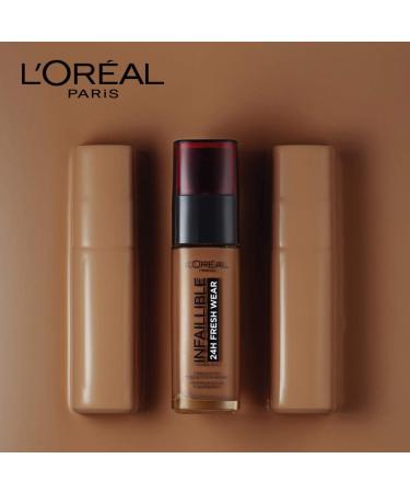 L'Oreal Paris Infallible 24hr Freshwear Liquid Foundation - 30ml | Radiant Sun 250 Color | Long-Lasting Formula - Pack of 1 - Buy Online on SooperMarket.com