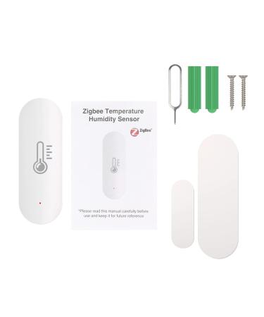 XUELILI Smart Thermometer Hygrometer ZigBee Wireless | Indoor Temperature Humidity Monitor Sensor for Home, Baby Room, Greenhouse | Compatible with Alexa - Buy Online on SooperMarket.com