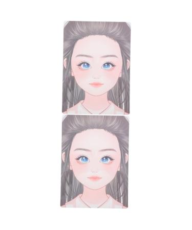 ERINGOGO 2pcs Drawing Practice Makeup Facial Painting Practicing Face Tool Mold Board Paint Plastic Reusable Picture 2x2pcs 29.00X21.00X0.02CMx2pcs