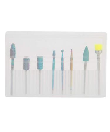 8pcs nail drill - tungsten steel polishing grinding head manicure replacement polishing head set nail grinding head dead skin removal nail policher accessories for nail studio and at home