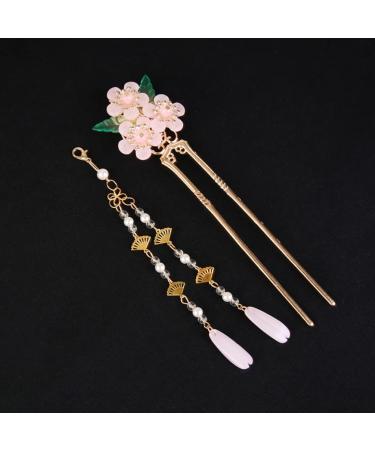 minkissy Chinese Style Hair Stick Pink Hanfu Tassel Drop Hair Pin Traditional Hair Pin for Women Girls Ladies - Buy Online on SooperMarket.com