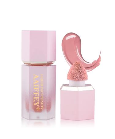 Aaiffey Soft Cream Liquid Blush Creamy Blush for Cheek Makeup Lightweight Natural Blush Stick with Cushion Applicator Silky Smooth Skin Tint Blush Moisturizing 03