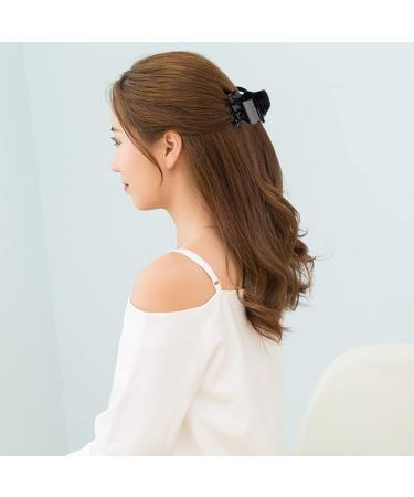 12 Medium Hair Claw Clips - No-Slip Grip for Women & Girls | Black & Brown - Buy Online on SooperMarket.com