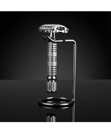 Premium Silver Stainless Steel Razor Stand | Non-Slip Men s Shaving Brush Holder | International Shipping Available - Buy Online on SooperMarket.com