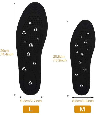 Magnetic Massage Insoles for Pain Relief | Acupressure Shoe Inserts for Men & Women - 10.2 x 3.3 Inch - Buy Online on SooperMarket.com