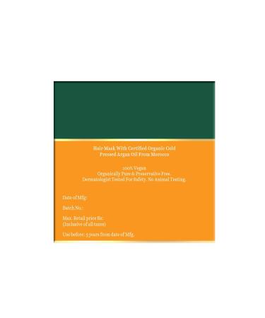 Biotique Argan Oil Hair Mask 175g - Frizz-Free & Stronger Hair | Moroccan Formula - Buy Online on SooperMarket.com