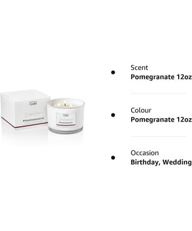 Hotel Collection Luxury Scented Candle Gift for Women | Natural Wax Blend | 35 Hours Burn Time | Pomegranate Scent - 12oz - Buy Online on SooperMarket.com